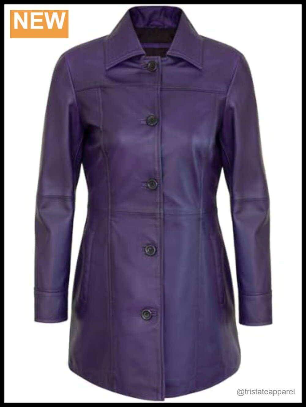 Real Lambskin Leather Carcoat Women Long Jacket